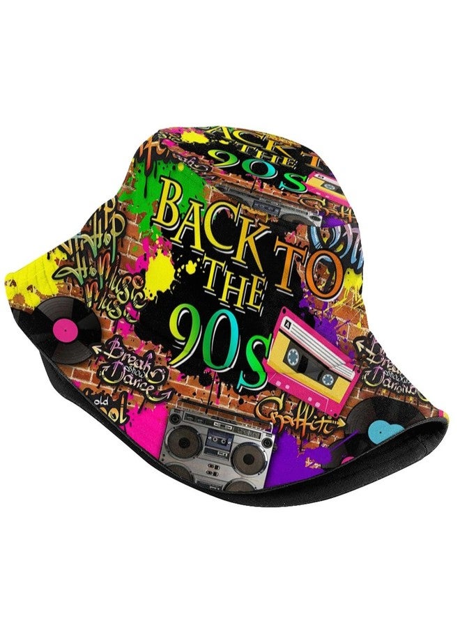 Cuiliqun 90s Outfit for Women Men, Fashion Retro 90s Bucket Hat Outdoor Packable Sun Cap Rave Accessories Fisherman Hats for Women Men - Image 5